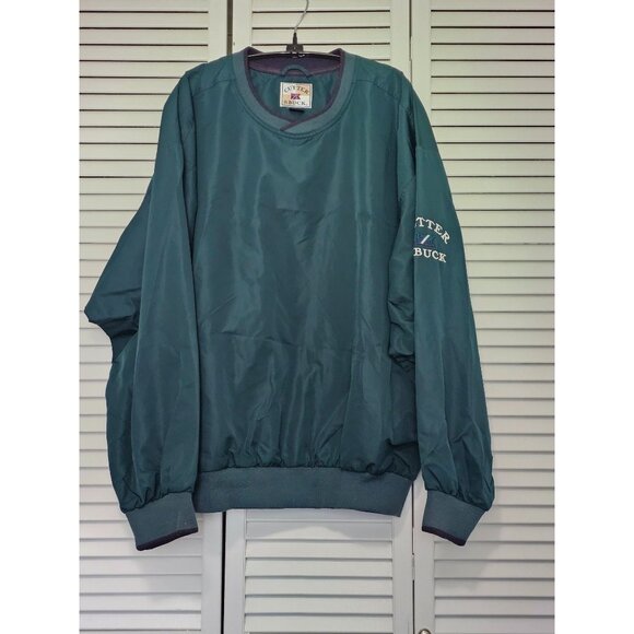 Men's Cutter & Buck ClimaGuard Pullover Windbreaker L Green 100% Polyester - Picture 1 of 7